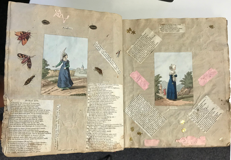 Figure 4 Two-page spread from an anonymous scrapbook, 1820-30