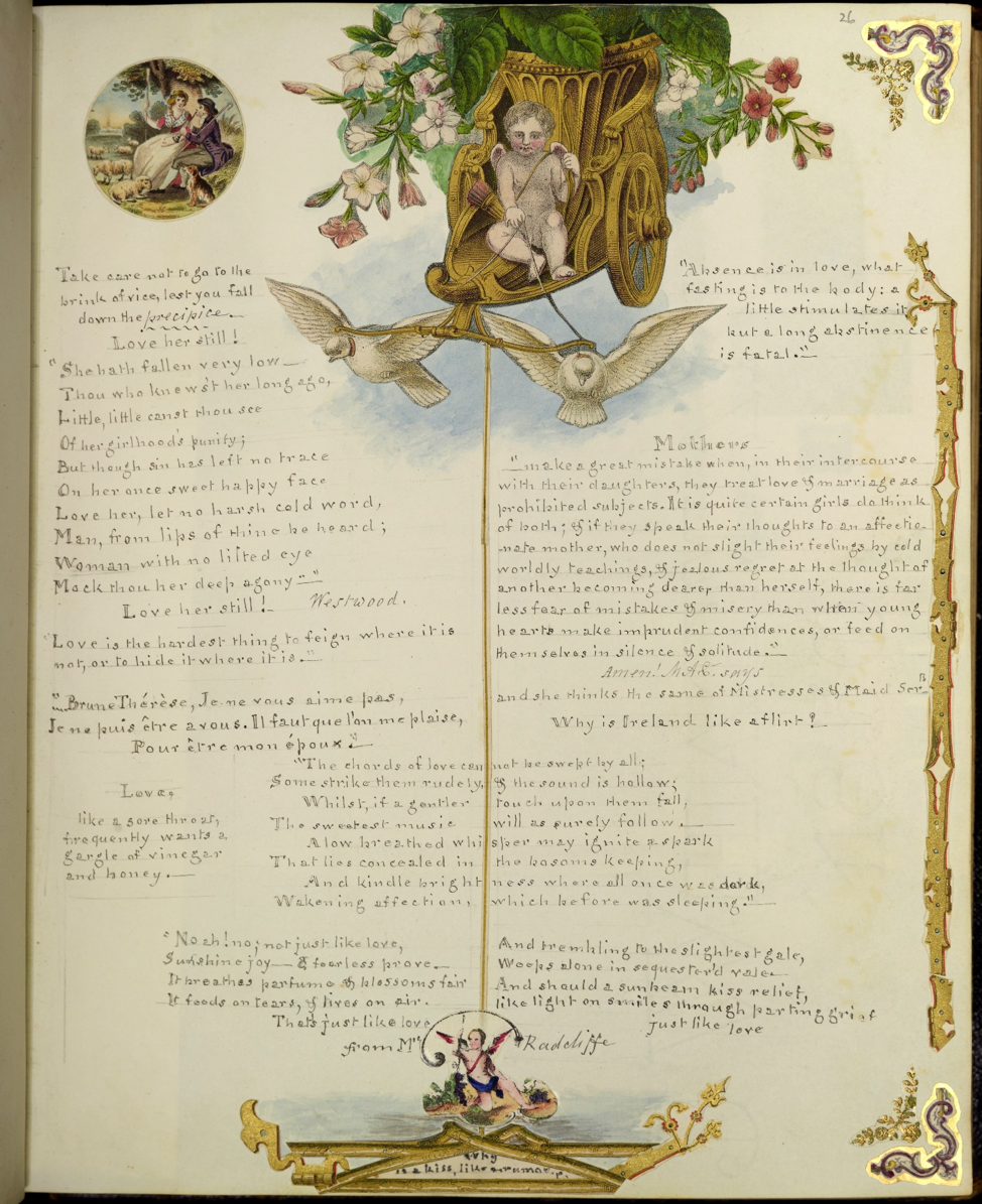 Figure 6 Page from the scrapbook of M.A.C., 1850